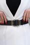 Gold Buckle Women's Belt Dress Belt Coat Belt Shirt Belt Body Belt - 3