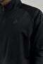 Power 22 Cr Line Full Length Zippered Men's Mock Neck Sweatshirt Black - 5