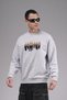 Trend Biz Oversized Pattern Crew Neck Front Printed Sweatshirt - 3