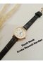 Retro Vintage-Style Black Crocodile-Patterned Strap Women's Wristwatch with Gold Case (NUMBERED MODEL) - 2