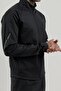Power 22 Cr Line Full Length Zippered Men's Mock Neck Sweatshirt Black - 4