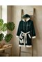 Women's Zippered Hooded Butterfly Embroidered Ultrasoft Bathrobe - 2