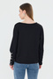 Women's Button Detailed Boat Neck Blouse - 5