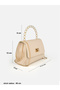 Mera Pearl Handle Chain Strap Lock Cover Women's Hand and Shoulder Bag - 2
