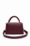 Women's Mini Hand and Shoulder Bag with Adjustable Strap and Locking Buckle Detail - 8