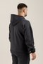 Clubby Ir Zone Full Length Zippered Men's (Large Size) Hooded Sweatshirt Navy Blue - 3