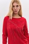 Sausage collar sleeve and hem Slit stone knitwear - 3