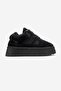 RAVEN Black Suede Genuine Leather Women's Platform Sneakers - 6