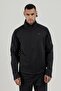 Power 22 Cr Line Full Length Zippered Men's Mock Neck Sweatshirt Black