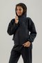 Clubby Ir Zone Full Length Zippered Young Children's Hooded Sweatshirt Navy Blue