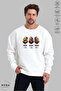 Unisex Long Sleeve Drink-Drank-Drunk Printed Crew Neck Hoodless Fleece-Lined Oversized Sweatshirt - 4