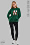 Unisex Long Sleeve Snowman New Year Printed Crew Neck Hoodless Fleece-Lined Oversized Sweatshirt - 5