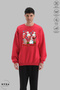 Unisex Long Sleeve Snowman New Year Printed Crew Neck Hoodless Fleece-Lined Oversized Sweatshirt - 3