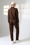 Mock Neck Half Zipper Modal Piece Tracksuit Set - 8