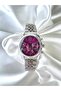 Coliseum Unisex Wristwatch – Purple Dial, Steel Band, Chronograph Detailing- Shipped with Box