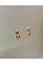 Stud Curved Pearl Earrings - 3