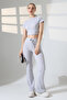 Ribbed Knit Short T-Shirts Flared Sets