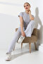 Ribbed Knit Short T-Shirts Flared Sets - 3