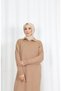 Corded Polo Collar Knitwear Dress - 3