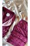 Plum Velvet Colored Pajama Set - 4