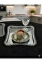 6 Pcs Decorative Tea Coffee Presentation Tray Mica Crystal Transparent Tray