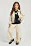 Girl's Bow Embroidered Ribbed Knit Long Sleeve Bodysuit - 3