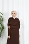 Corded Polo Collar Knitwear Dress - 3