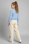 Girl's Bow Embroidered Gabardine Trousers - 2