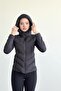 Black Hooded Softsell Sleeve Puffer Winter Slim Fit Windproof Zippered - 5