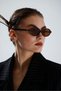 Round Oval Brown Framed Uv Protection Women's Sunglasses - 3