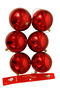 Orca Ornament Shiny Matte Red 6cm Set of 6 Well-Behaved Christmas Tree Ornament - 3