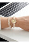 Both Watch and Bracelet Oval Case Women's Wristwatch