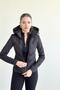 ZR Model Range Rover Hooded Slim Fit Sporty Lined Black Winter Women's Puffer Coat