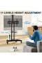 Rolling TV Stand with Wheels for 32-85 Inch LCD LED 4K Flat Screen TVs - 4