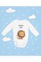 The Lion Has Arrived! Written Cotton Soft Unisex Snap Fastener Long Sleeve Bodysuit