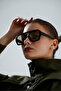 Leopard Pattern Modern Retro Uv Protection Cateye Sunglasses - 3