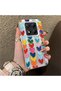 Xiaomi Redmi Note 14 Pro 5g Compatible Silicone Edge Hard Back Anti-Fall Case Colorful Heart - 5