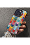 Samsung Galaxy A16 Compatible Silicone Edge Hard Back Anti-Fall Case Colorful Heart - 6