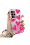 Samsung Galaxy S22 Ultra Compatible Silicone Edge Hard Back Anti-Fall Case Heart Pattern - 2