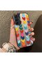 Samsung Galaxy A25 Compatible Silicone Edge Hard Back Anti-Fall Case Colorful Heart - 4