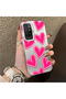 Xiaomi Redmi 10 Compatible Silicone Edge Hard Back Anti-Fall Case Heart Pattern
