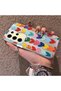 Samsung Galaxy S24 Ultra Compatible Silicone Edge Hard Back Anti-Fall Case Colorful Heart