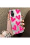 Xiaomi Redmi Note 11S Compatible Silicone Edge Hard Back Anti-Fall Case Heart Pattern
