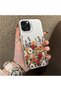 iPhone 14 Pro Max Compatible Silicone Edge Hard Back Anti-Fall Case Beautiful Flower - 4