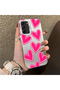 Samsung Galaxy S21 Fe 5g Compatible Silicone Edge Hard Back Anti-Fall Case Heart Pattern