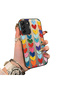 Samsung Galaxy S21 Fe 5g Compatible Silicone Edge Hard Back Anti-Fall Case Colorful Heart - 3