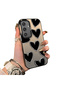Samsung Galaxy S24 Compatible Silicone Edge Hard Back Anti-Fall Case Heart Pattern - 2