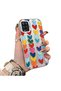 Samsung Galaxy A12/M12 Compatible Silicone Edge Hard Back Anti-Fall Case Colorful Heart - 2