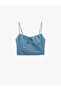 Cotton Bow Rope Strap Fishtail Crop Tank Top - 3