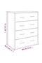 Sideboard with 4 Drawers 60x30.5x71 cm Black - 3